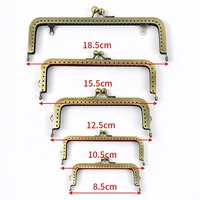 Deepeel BS209 8.5cm-18.5cm accessoire de matériel de couture carré en laiton sac à main cadre baiser fermoir poignée en métal couture portefeuille supports cadre