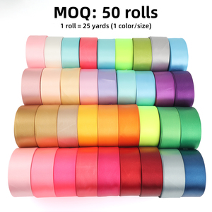 Hot Bán Tùy Chỉnh In 100% <span class=keywords><strong>Polyester</strong></span> Satin <span class=keywords><strong>Ribbon</strong></span> Rắn Màu 4Cm Cuộn Cho Món Quà Bọc - Product Image 3