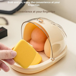 Organisateur de maquillage portable en plastique acrylique avec couvercle anti-poussière, boîte de rangement pour <span class=keywords><strong>bureau</strong></span> de maquillage, pour le rangement des rouges à lèvres et des cosmétiques - Product Image 4