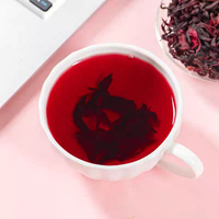 Huaran Premium Fragments de fleurs d'hibiscus séchées Tisane saine sucrée et acidulée en abondance