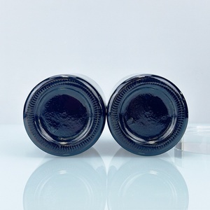 Tarro de vidrio de 5 oz, marrón, para almacenamiento de flores, con tapa a prueba de niños, tarros de vidrio transparentes, a prueba de olores, tarro de 2 oz resistente a niños, ámbar, liso, negro. - Product Image 4