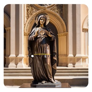 Escultura religiosa Bronce <span class=keywords><strong>Santa</strong></span> Catalina <span class=keywords><strong>de</strong></span> <span class=keywords><strong>Siena</strong></span> Tamaño real <span class=keywords><strong>Santa</strong></span> Catalina <span class=keywords><strong>de</strong></span> <span class=keywords><strong>Siena</strong></span> Estatua <span class=keywords><strong>de</strong></span> bronce para Iglesia - Product Image 1