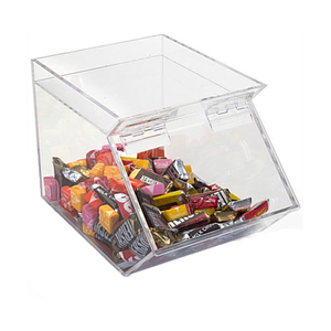 Rõ ràng Acrylic <span class=keywords><strong>Stackable</strong></span> kẹo <span class=keywords><strong>bin</strong></span> kẹo lưu trữ container Acrylic kẹo Dispenser với cửa bản lề - Product Image 3