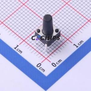 KH-6X6X11H-TJ Tactile Switch Through hole Component THT-4P,6x6mm Switch Single Pole Single Throw Round Button 2.6N Through Hole - Product Image 1