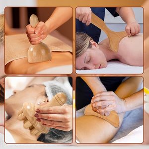 Kit professionnel de 16 outils de massage en bois pour drainage lymphatique, outils de massage en bois pour sculpter le corps, kit de madérothérapie - Product Image 5