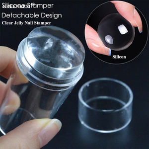 Kit <span class=keywords><strong>de</strong></span> tamponnage et racloir à <span class=keywords><strong>ongles</strong></span> en silicone transparent avec tête en silicone, pochoir <span class=keywords><strong>de</strong></span> tamponnage pour plaque à <span class=keywords><strong>ongles</strong></span> - Product Image 1