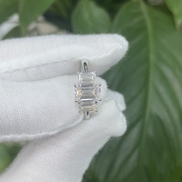 Bagues en diamant de laboratoire émeraude en or 18 carats personnalisées 3 pièces Bijoux de qualité supérieure pour hommes et femmes