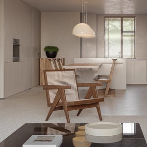 Sofá Minimalista de Madera Maciza en Forma de L, Tapizado con Relleno de Espuma, Muebles para Sala de Estar - Product Image 3