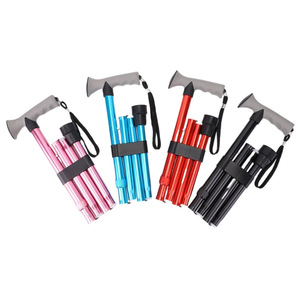 Bastón Plegable <span class=keywords><strong>de</strong></span> Aluminio Ajustable Cleye, Bastón Telescópico <span class=keywords><strong>de</strong></span> 4 Secciones, Mango Antideslizante, Bastón <span class=keywords><strong>de</strong></span> Senderismo - Product Image 3