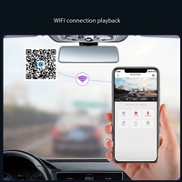 1 tahun 12-Inch Full Touchscreen IPS Dash Cam ADAS Dual lensa kaca spion 360 derajat titik buta peringatan Santa perekam Video untuk