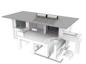 Hệ Thống Bảng Điều Khiển Nước Nóng Năng Lượng Mặt Trời Bộ Thu Nhiệt Hình Sự Phẳng Dự Phòng Điện Tách Rời - Product Image 3