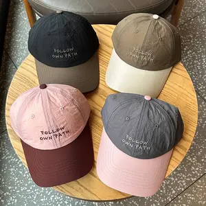 New trend contrasting colors tourism camping waterproofing quick drying sports caps baseball 5 panel 6 panel men hat