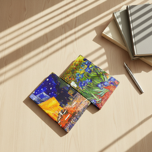 Van Gogh <b>Leather</b> Hardcover B5 Sketch <b>Book</b> Watercolor <b>Mark</b> Pen Gift Edition with Gold Edge Corner Thread Sewing - Product Image 2