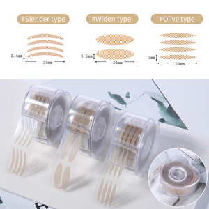 300 pares impermeable doble pliegue párpado pegatina malla Invisible encaje párpado cinta herramienta con corazón rollo caso J0230 para uso de belleza - Product Image 4