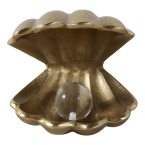Scultura a Forma di Conchiglia con Perla Acrilica, Statuetta Decorativa per Bagno, Ufficio, Tavolino da Caffè - Product Image 1