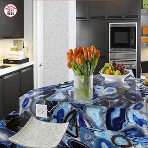 1 Tấm Đá Mã Não Mã Não Xanh Dương Mờ Lớn Tự Nhiên Cao Cấp Dùng Cho Gạch Lát Sàn Và Mặt Bàn - Product Image 1