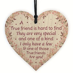 Custom Sentence Wooden <strong>Heart</strong> <strong>Shape</strong> Craft Thank You Friend Gifts Birthday Gifts Motivational Friendship Ornament <strong>Keepsake</strong> Sign