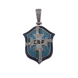 Pendentif badge de club de football, émail coloré, médaille commémorative pour fan, breloque de collier - Product Image 3