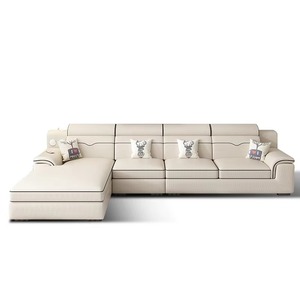 Lujo estilo italiano muebles de sala de estar sofá habitación 3 plazas sofá moderno en forma de L sofá conjunto para el hogar - Product Image 5