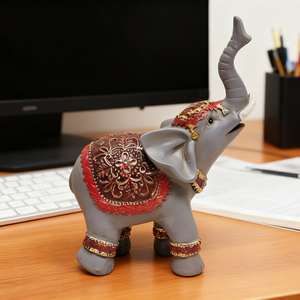 2025 New Arrival Personalizável Elefante Escultura Decoração Handmade Resina À Prova D' Água Estatueta pintados à mão Office Desk Casa - Product Image 5