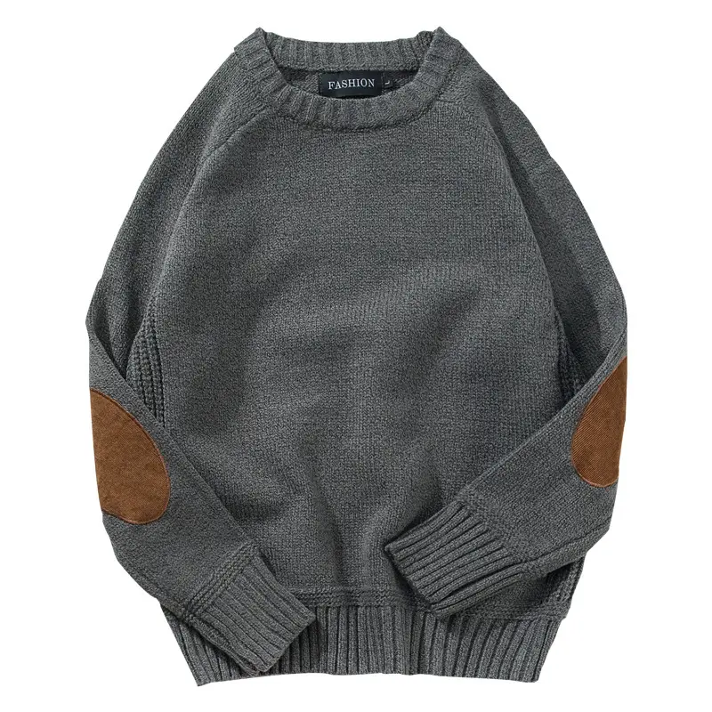 2021 Мужской пуловер, осенний Новый модный Свободный толстый шерстяной свитер с круглым вырезом, вязаный оверсайз, M-5XL уличная одежда в стиле Харадзюку, Красный трикотаж