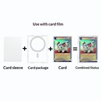 Porte-cartes magnétique multicolore anti-rayures pour téléphone, étui de protection pour cartes de jeu avec film de protection pour cartes