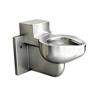 WC mural monobloc moderne en acier inoxydable 304 avec fonction anti-collision et chasse d'eau par gravité pour toilettes, prisons et centres de détention