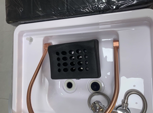 Machine mobile de shampooing de traitement de cheveux de type alimentation en eau et drainage, autonome - Product Image 5