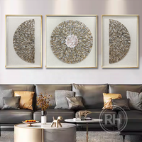 Vente en gros d'usine, art en coquille 3D, style moderne, fait main, haut de gamme, pour la décoration du salon et des hôtels
