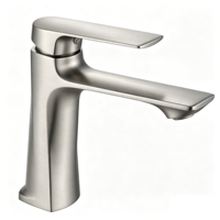 Robinet mitigeur de lavabo de salle de bain à poignée unique personnalisé, robinet de lavabo de luxe avec personnalisation du logo et de l'emballage