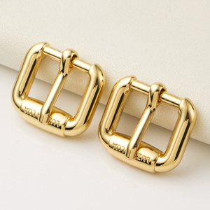 Fibbia in Metallo da 16mm <span class=keywords><strong>per</strong></span> <span class=keywords><strong>Accessori</strong></span> <span class=keywords><strong>Borse</strong></span>, Fibbia a Perno Dorata con Logo Inciso <span class=keywords><strong>per</strong></span> <span class=keywords><strong>Borse</strong></span> e Borsette - Product Image 1