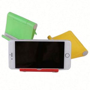 Custom Logo Universal Portable Adjustable Plastic/PP Material Silk Screen Printed Cell Phone <b>Stand</b> Foldable Holder for <b>Desktop</b> - Product Image 3