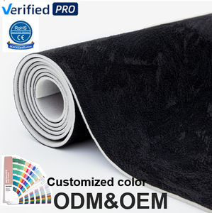 Tela de gamuza gruesa con espuma para techos de coche, OEM y ODM, venta directa de fábrica para revestimiento de techos de automóviles y tapicería de asientos. - Product Image 1