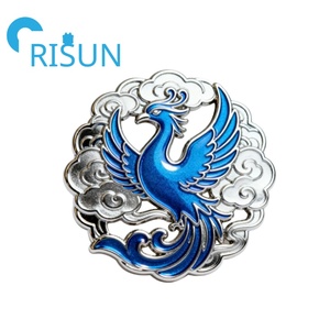 Épingles personnalisées en émail 3D <span class=keywords><strong>Phoenix</strong></span> Rising broche oiseau créature mythologique magique chinoise broche <span class=keywords><strong>Phoenix</strong></span> émail dur épinglette insigne - Product Image 4