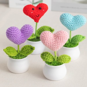 Plantas en Maceta Personalizadas para el Día del Maestro, Flores de Simulación Tejidas, Decoración Terminada, Regalos para Amigos, Plantas en Maceta, Flores - Product Image 4