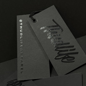 Tem nhãn quần áo cao cấp, in logo tùy chỉnh, nhãn mác quần áo màu xanh lá, nhãn giấy đặc biệt, tem treo áo thun, áo khoác, nhãn hiệu doanh nghiệp, có thể tái chế - Product Image 3