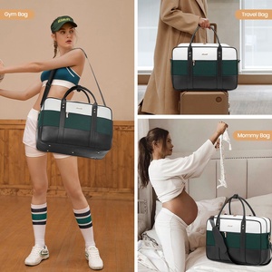 LOVEVOOK 2024 acolchado de mano durante la noche con neceser, bolsa con compartimento para ordenador portátil, equipaje de viaje grande Weekender, bolsas de gimnasio de lona - Product Image 6