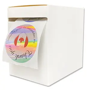 Groothandel 5.5*7.5*7.5Cm Leeg Wit Karton Doos Kleine Verpakking Papier Doos Voor Zelfklevende Sticker Rolls