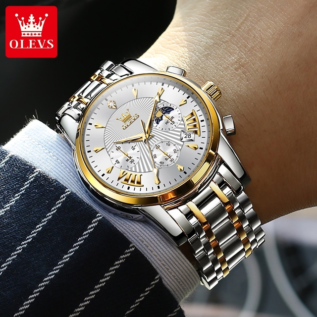 OLEVS 2892 Customized Mechanical Watch According to Needs Stainless Steel Watch for Man Date Display Waterproof logo Watch