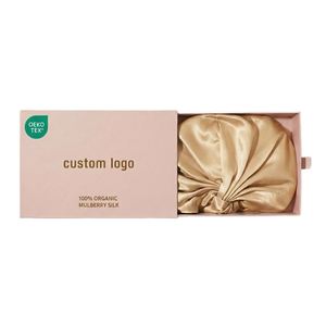 Gorro de Dormir de Seda de Lujo para Mujer, Personalizable con Logotipo, 100% Seda, Doble Capa, Ajustable, con Certificación Oeko-Tex - Product Image 1