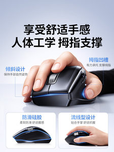 Mouse Wireless UGREEN con Doppio Rotello <span class=keywords><strong>di</strong></span> Scorrimento, Design Ergonomico per Desktop/Laptop, Funzionamento Silenzioso per Mani Grandi e Piccole - Product Image 2