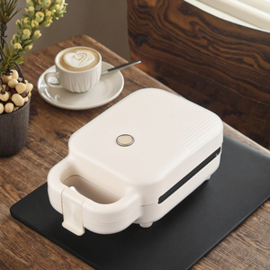 Plancha Eléctrica <span class=keywords><strong>Multiusos</strong></span> de Acero Inoxidable con Placas Desmontables Antiadherentes de 600W para Waffles y Sándwiches de Desayuno, Marca Privada - Product Image 3