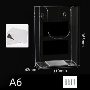 Soporte acrílico de gran capacidad para documentos montado en la pared, caja de almacenamiento de volantes organizada, estante transparente para folletos de oficina - Product Image 3