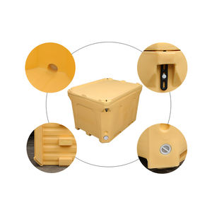 Caja de palé de plástico aislada de pescado apilable regular de almacenamiento a granel de servicio pesado También disponible para alquilar o parte de una solución de agrupación - Product Image 1