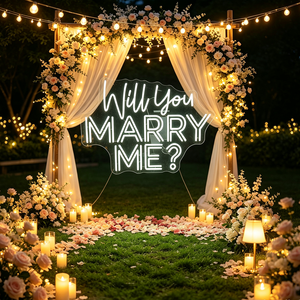Tu veux m'épouser ? Lettres lumineuses LED personnalisées, parfaites pour le bureau, la boutique, la maison, les mariages, la décoration publicitaire et l'éclairage nocturne - Product Image 1