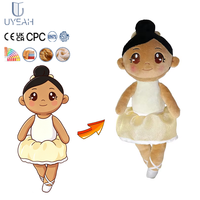 UYEAH OEM/ODM Peluche personnalisée noire pour fille, design unique, mignonne, douce, figurine de dessin animé, jouets en peluche pour filles