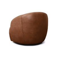 Nouvelle arrivée, fauteuil pour salon, fauteuil moderne de luxe en cuir rembourré, dossier incurvé, fauteuil pivotant à 360 degrés pour hôtel