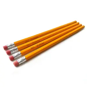Lápis de chumbo preto, lápis de madeira para estudantes da escola, 7.5 polegadas