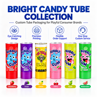 Tube d'emballage alimentaire en aluminium et plastique imprimé sur mesure, haute barrière, facile à presser, 100 ml, bouchon à vis pour bonbons et confitures