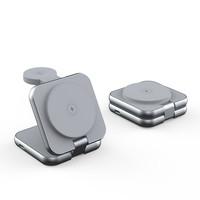 Support de charge magnétique sans fil 3-en-1 pliable pour iPhone et montre connectée – Chargeur de téléphone pliable en gros
